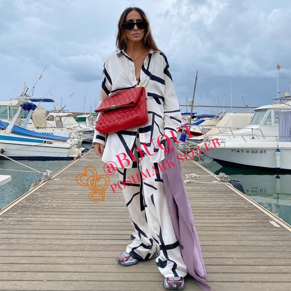 BLOGGERS FAV ZARA GEOMETRIC PRINTED LONG SLEEVES SHIRT - Picture 6 of 14